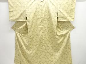 アンティーク　抽象模様織り出し手織り紬着物